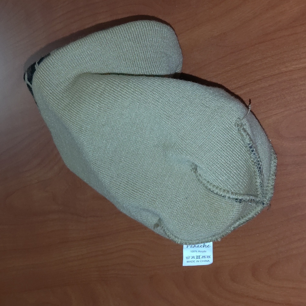 Panache Leopard Print Stitched Patch Knit Beanie - image 5